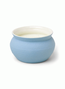 Керамична соева свещ Падивакс Санторини 368 гр – светло синя - розмарин и моркса сол